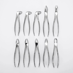 Fórceps de extracción dental de acero inoxidable regular Juego completo de extracción de dientes para dentistas, instrumentos quirúrgicos dentales - Product Image 1