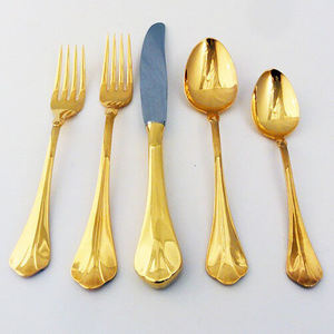 Ensemble de couverts de luxe en acier inoxydable, or, fabricant de gros, couverts, couteaux, fourchettes et cuillères pour dîner occidental - Product Image 4