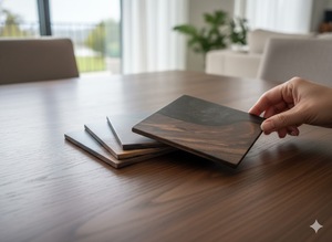 Highly Demanded Exclusive Luxury Square <b>Walnut</b> Coasters Set Heat Resistant Eco-Friendly for Elegant Party Table Decoration - Product Image 4