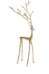 Statue de cerf en aluminium de style nordique, décoration d'intérieur, sculpture animale, artisanat en métal - Ornement de cerf argenté minimaliste pour hôtel, bureau - Product Image 2