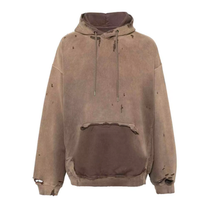 Sudadera con Capucha de Invierno para Hombre, Estilo Urbano, Color Sólido, Logotipo Personalizado Impreso, Teñido Liso, 100% Algodón, Precio Bajo, Todas las Tallas Disponibles - Product Image 5