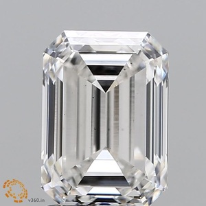 Igi เพชร CVD 2.41 CT มรกตเจียระไนในห้องทดลองสร้าง VS2ใสสำหรับงานแต่งงานต่างหูครบรอบการประยุกต์ใช้เครื่องประดับ - Product Image 1