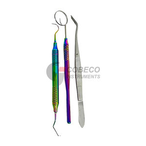 Kit de Diagnóstico Dental de 3 Instrumentos, Herramientas de Examen de Acero Inoxidable para la Detección de Caries y la Evaluación de las Encías - Product Image 2