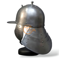 Casque de hussard médiéval 18GA style rond reproduction moderne d'un casque historique d'origine polonaise