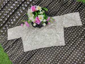 Indien Chic Ethnique Bollywood Soie Saree Élégant Impression Numérique Exclusive Dernière Collection Designer Sari Blouse Indien Pakistanais - Product Image 5