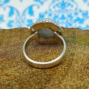 Offre Spéciale 2024 naturel Cabochon coupe forme ronde pierre anneaux semi-précieux arc-en-ciel pierre de lune pierres précieuses bagues fines bijoux pour femmes - Product Image 4