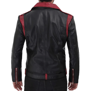 <b>Biker</b> Style Men's Genuine Black & Red Leather Motorcycle Riding <b>Jacket</b> CE Armoured Track Racing Leather Motorbike <b>Jacket</b> For Men - Product Image 4