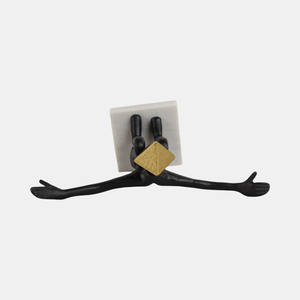 Figura de cabeza geométrica negra minimalista, escultura de Arte Moderno con base de mármol para sala de estar y exhibición de oficina - Product Image 6