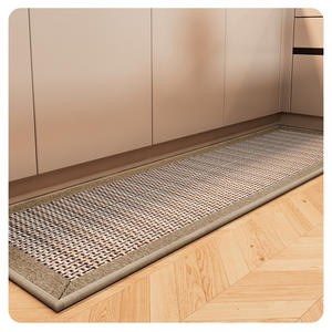 ชุดพรมปูพื้นครัวขนาดสั่งทำพิเศษ ป้องกันความเมื่อยล้า ดีไซน์ทันสมัย ผิวสัมผัสคล้ายผ้าลินิน ผลิตจากโพลีเอสเตอร์ พร้อมแผ่นยางกันกระแทก - Product Image 1