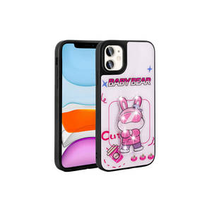 Funda Protectora de Silicona Blanca Premium Netzy para iPhone 11 con Figura Icónica en Relieve Brillante - Product Image 1