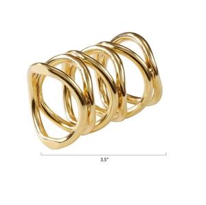 Anneau de serviette plaqué argent luxueux, décoration de Table de mariage, porte-serviette moderne et classique, anneau de serviette de qualité fiable - Product Image 4