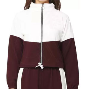 Ropa deportiva ajustada de manga larga de Color sólido de alta calidad, conjunto de chándal de 2 piezas para mujer - Product Image 6