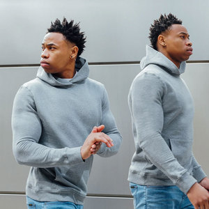 Men's Mid Weight Fleece Pullover <b>Hoodies</b> Men's <b>Short</b> <b>Sleeve</b> Athletic <b>Hoodies</b> Sport Sweatshirt Solid Color Fashion Fitness Hoodie - Product Image 2