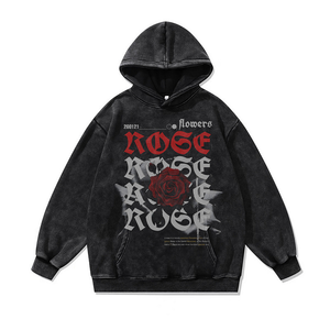 เสื้อฮู้ดดี้ฮิปฮอปสตรีทแวร์ลายอนิเมะสำหรับผู้ชายปี 2026 ล้างสีแบบแอซิด พิมพ์ลาย ผ้าฝ้าย 100% ไม่มีซับใน ทรงสแตนด์ คอเต่า มีไซส์พลัส บริการ OEM - Product Image 1