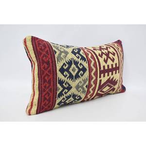 Oreiller en laine rouge motif géométrique traditionnel luxe 12x20 pouces tissé Style Vintage literie portable pour vivre pour Noël - Product Image 3