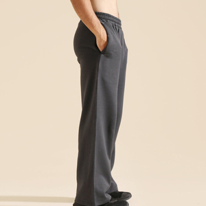 Pantalon large décontracté pour homme de haute qualité, personnalisé, blanc, motif droit, jambe large, avec taille élastique et cordon de serrage - Product Image 5