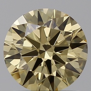 1.09 ct Fantaisie jaune brunâtre Lab Grown Diamond Round Cut Loose Gemstone Qualité pour la fabrication de bijoux VVS2 Grown Diamond - Product Image 1