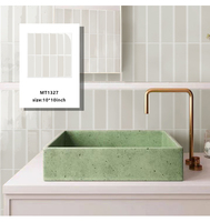 Carreaux muraux autocollants 3D Jorunns vert clair brillant, en vinyle, pour crédence de cuisine et salle de bain