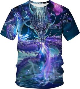 Ropa de hombre con logotipo personalizado, Camiseta de algodón de talla grande, camiseta de ajuste regular lisa con estampado digital Unisex, camiseta de gran tamaño al por mayor para hombre - Product Image 3