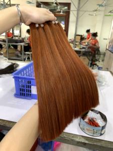 Extensiones de cabello de donante humano de trama naranja liso listo para enviar desde Vietnam proveedor de cabello crudo vietnamita - Product Image 2