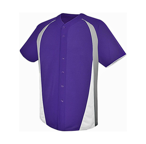 เสื้อเบสบอล OEM Pro Custom แบบขายส่ง ผ้าโพลีเอสเตอร์แห้งเร็ว ติดกระดุม  ปักชื่อและหมายเลข บริการจัดส่งรวดเร็ว - Product Image 5