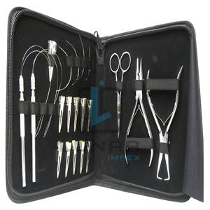 Kit de herramientas de extensión de cabello de fabricación de última calidad con accesorios personalizados herramientas de entrenamiento de cabello etiquetado de logotipo 3D personalizado - Product Image 6