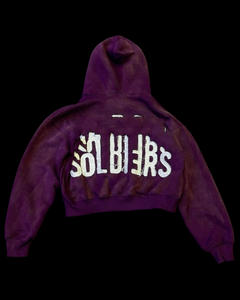 Custom Logo Distress Embroidery Hoodie Heavy GSM 100% Cotton Stone Wash Fleece <b>Fabric</b> Thick and Stylish Clothing - Product Image 6