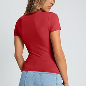 T-shirt en jersey préféré longue longueur Bella Canvas pour femme T-shirt de coupe classique - Product Image 4