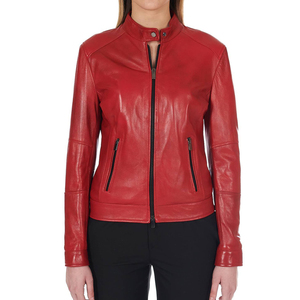 Chaqueta de cuero para mujer OEM con el mejor diseño, chaqueta de cuero transpirable para exteriores personalizada con logotipo y color en el mejor material - Product Image 1