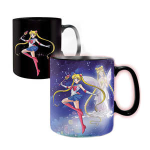 Taza de Cerámica Termosensible Sailor Moon & Chibi Moon, Capacidad de 460 ml, Diseño Moderno, Apta para Microondas y Calor, Ideal para Regalos - Product Image 1