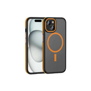 Funda de Silicona Líquida Mate Compatible con MagSafe, Color Naranja Premium, para iPhone 14-A53, Antigolpes y con Cubierta Trasera NXXA - Product Image 1