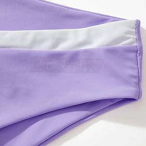 Conjunto de Bikini de Dos Piezas de Cintura Alta de Alta Calidad, Logotipo Personalizado, Color Personalizado, Impresión de Marca Privada, Sujetador Triangular con Cuello en V para Mujer, Nailon/Poliéster - Product Image 5