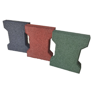 Wholesale Price Rubber Tiles Flooring 15-50mm Thick 200x160mm Size Anti-Slip User-Friendly Installation Dogbone Pavers Outdoor - Product Image 1