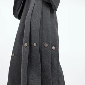 2024 corée haute rue mode mâle pantalon Niche pli conception ample décontracté jambe large tombante cuir pantalon bouton mouche toile - Product Image 2