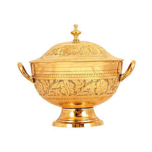 Chauffe-plats/casserole/marmite en cuivre pur de conception martelée avec porte-cuillère-pour restaurants, buffets, hôtels et usage domestique - Product Image 4