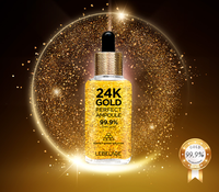 Ampoule visage coréenne anti-âge et éclaircissante 24K Gold Peptides Centella Ginseng Aloe Vera Acide Hyaluronique 50g, raffermissante et hydratante
