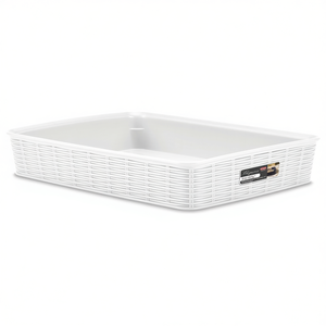 Stefanplast ELEGANCE White Storage <b>Basket</b> 35x26x6cm 30950 Model - Product Image 2