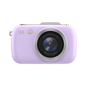 กล้องดิจิตอลสำหรับนักเรียน พร้อมเซ็นเซอร์วิดีโอ CMOS 5K ซูม 18 เท่า หน้าจอ LCD HD ขนาด 2.8 นิ้ว ไฟ LED เติมแสง รองรับ SD การ์ด โฟกัสอัตโนมัติ - Product Image 5