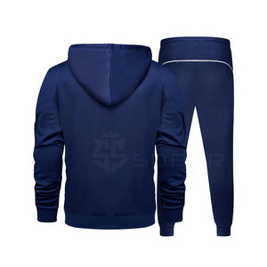 Ensemble de survêtement d'hiver pour homme, deux pièces, taille personnalisée, 100% coton, motif uni, léger, taille élastique, respirant, de qualité supérieure - Product Image 3