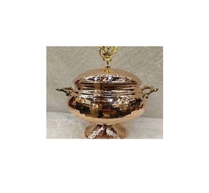 Cuenco de cobre con tapa único directo de fábrica precio a granel cobre martillado Cena cuenco para servir restaurante usado - Product Image 5