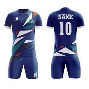 Ensemble de maillots de football à manches courtes respirants et à séchage rapide, dernier style, pour adultes, haute qualité, vente en gros, 100% polyester - Product Image 3
