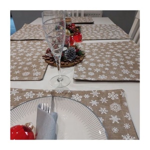 Beige Silver Embroidered Placemat Wholesale Heat Resistant Waterproof <b>Dining</b> <b>Table</b> Decor Bulk OEM ODM Buyers - Product Image 5