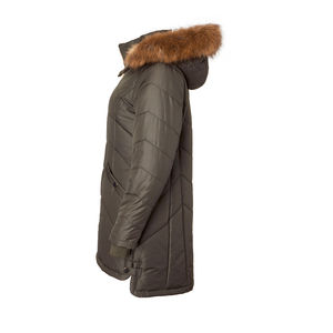 Chaqueta acolchada con Cuello de piel cálido para mujer de la mejor calidad, chaquetas de invierno acolchadas de poliéster transpirable para mujer al aire libre - Product Image 5