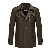Manteau long à revers cranté et à simple boutonnage Trench en fibre de bambou pour hommes de qualité supérieure à la mode