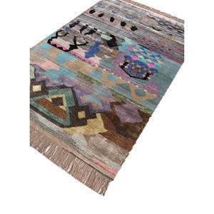 Tapis géométrique rectangulaire Freedom Manchaha Gold 9x12 en laine, bambou et soie, noué à la main, pour la maison, le couloir, pour adolescents - Les-1607 - Product Image 2