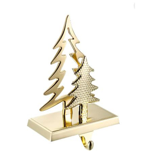 Wholesale Custom Decoration Metal Christmas <b>Stocking</b> <b>Holder</b> Manufacturer Tree Shaped Metal Ornaments - Product Image 1