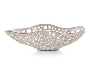 Cuenco decorativo de aluminio ecológico hecho a mano de metal para fiestas resistente al calor y hermoso - Product Image 1