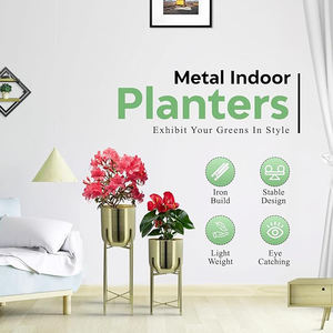 Soporte Redondo para Flores con Acabado Dorado Brillante, Tamaño Personalizado, Macetero para Flores Artificiales, Uso en Interiores, Decoración del Hogar - Product Image 4