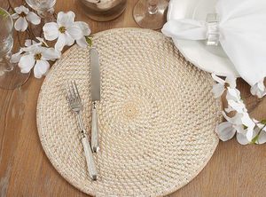 Best Natural Rattan Rounded Placemat for Parties and Functions Tableware Decorative Design <b>Mats</b> & Pads - Product Image 5