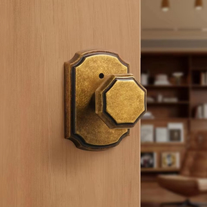 Bouton de porte en or foncé avec finition vintage idéal pour le bureau de la chambre à coucher de la porte principale ajoute un charme antique aux intérieurs classiques de l'Inde - Product Image 6